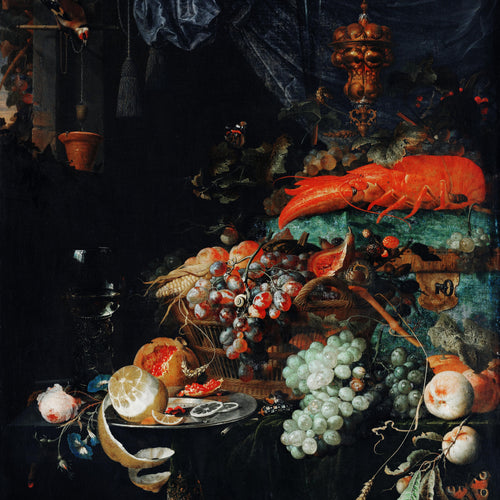 Fruits and lobster (1660-1679) by Abraham Mignon