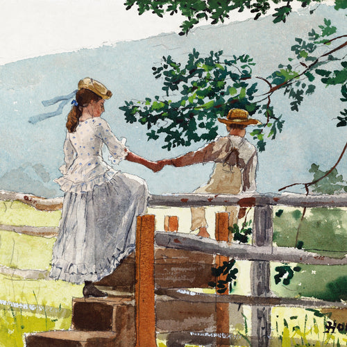 On the Stile (1878) by Winslow Homer