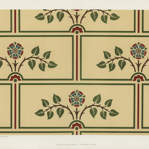 Floral brick pattern (1892) by G.A Audsley and M.A. Audsley