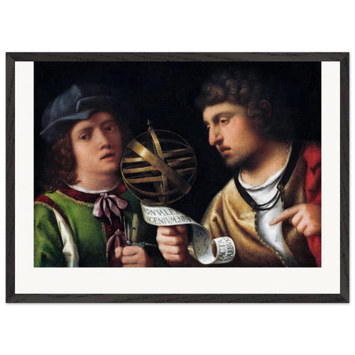 Giovanni Borgherini and His Tutor (1516) by Lorenzo Lotto. Archival Print on Museum Quality Matte Paper. Premium Wood Framed Wall Art. Original Aspect Ratio