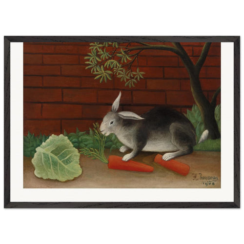 The Rabbit's Meal (Le Repas du lapin) (1908) by Henri Rousseau. Archival Print on Museum Quality Matte Paper. Premium Wood Framed Wall Art. Original Aspect Ratio