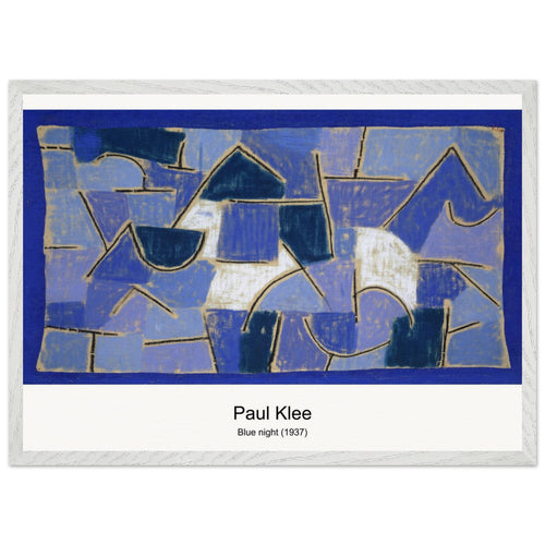 Blue night (1937) by Paul Klee. Archival Print on Museum Quality Matte Paper. Premium Wood Framed Wall Art. Optimised Aspect Ratio.