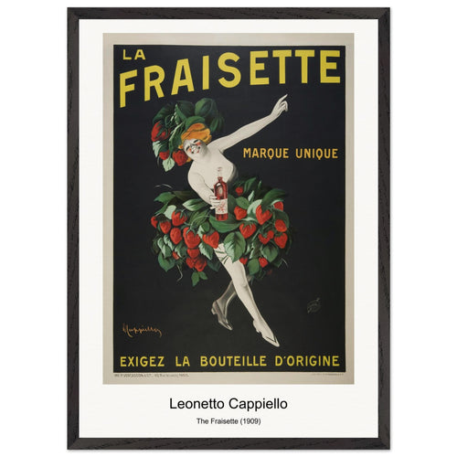 The Fraisette (1909) by Leonetto Cappiello. Archival Print on Museum Quality Matte Paper. Premium Wood Framed Wall Art. Optimised Aspect Ratio.