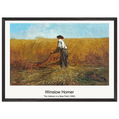 The Veteran in a New Field (1865) by Winslow Homer. Archival Print on Museum Quality Matte Paper. Premium Wood Framed Wall Art. Original Aspect Ratio