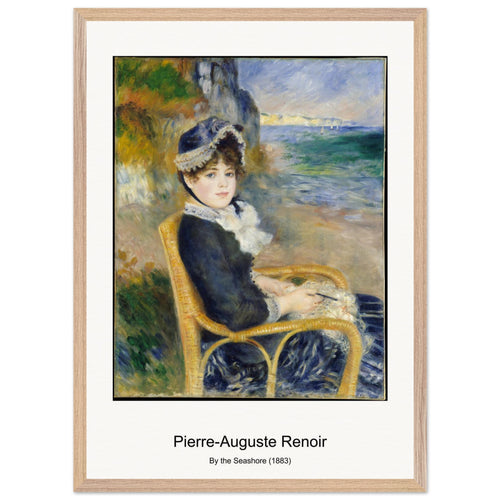 By the Seashore (1883) by Pierre-Auguste Renoir. Archival Print on Museum Quality Matte Paper. Premium Wood Framed Wall Art. Original Aspect Ratio