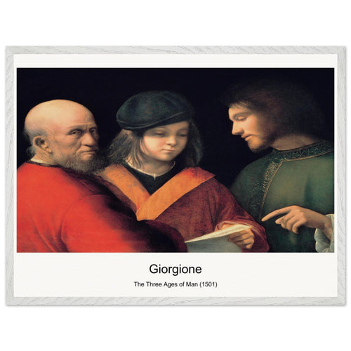 The Three Ages of Man (1501) by Giorgione. Archival Print on Museum Quality Matte Paper. Premium Wood Framed Wall Art. Optimised Aspect Ratio.