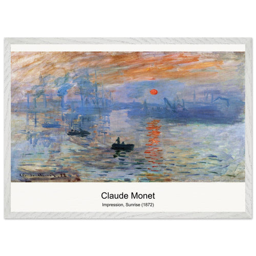 Impression, Sunrise (1872) by Claude Monet. Archival Print on Museum Quality Matte Paper. Premium Wood Framed Wall Art. Optimised Aspect Ratio.