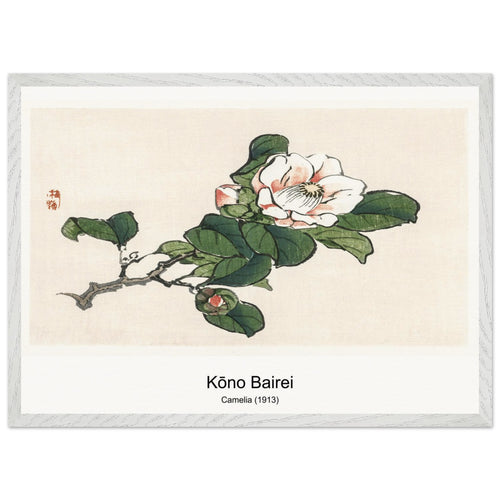 Camelia (1913) by Kōno Bairei. Archival Print on Museum Quality Matte Paper. Premium Wood Framed Wall Art. Optimised Aspect Ratio.