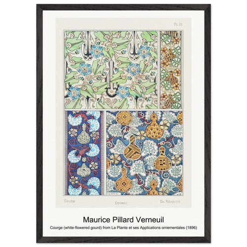 Courge (white-flowered gourd) from La Plante et ses Applications ornementales (1896) by Maurice Pillard Verneuil. Archival Print on Museum Quality Matte Paper. Premium Wood Framed Wall Art. Optimised Aspect Ratio.