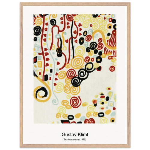 Textile sample (1920) by Gustav Klimt. Archival Print on Museum Quality Matte Paper. Premium Wood Framed Wall Art. Original Aspect Ratio