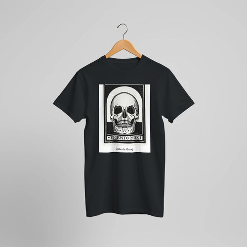 Memento mori (1916) by Julie de Graag. Custom Print on a 100% Airlume Combed and Ring-Spun Cotton Unisex Crewneck T-shirt Optimised Aspect Ratio.