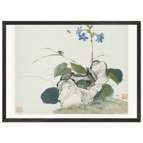 Insects and Flowers (Qing dynasty ca. 1644-1911) by Ju Lian. Archival Print on Museum Quality Matte Paper. Premium Wood Framed Wall Art. Original Aspect Ratio
