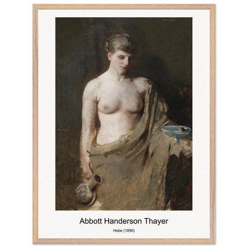 Hebe (1890) by Abbott Handerson Thayer. Archival Print on Museum Quality Matte Paper. Premium Wood Framed Wall Art. Optimised Aspect Ratio.