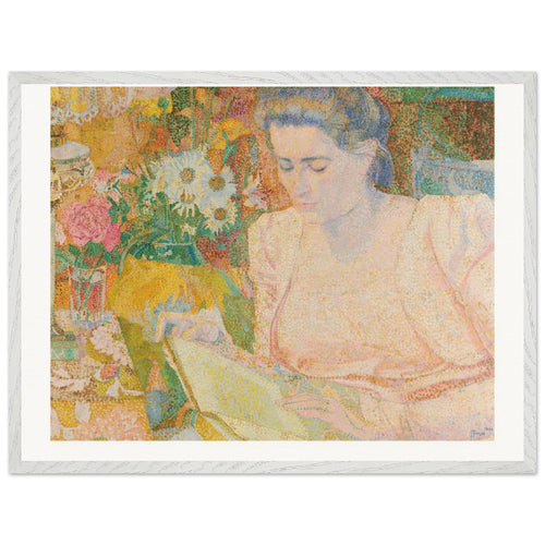 Portrait of Mrs Marie Jeannette de Lange (1900) by Jan Toorop. Archival Print on Museum Quality Matte Paper. Premium Wood Framed Wall Art. Original Aspect Ratio
