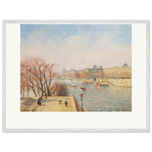 The Louvre, Morning, Sunlight (1872) by Camille Pissarro. Archival Print on Museum Quality Matte Paper. Premium Wood Framed Wall Art. Original Aspect Ratio
