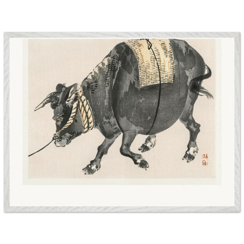 Black bull (1913) by Kōno Bairei. Archival Print on Museum Quality Matte Paper. Premium Wood Framed Wall Art. Original Aspect Ratio