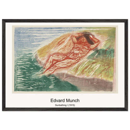 Sunbathing I (1915) by Edvard Munch. Archival Print on Museum Quality Matte Paper. Premium Wood Framed Wall Art. Original Aspect Ratio