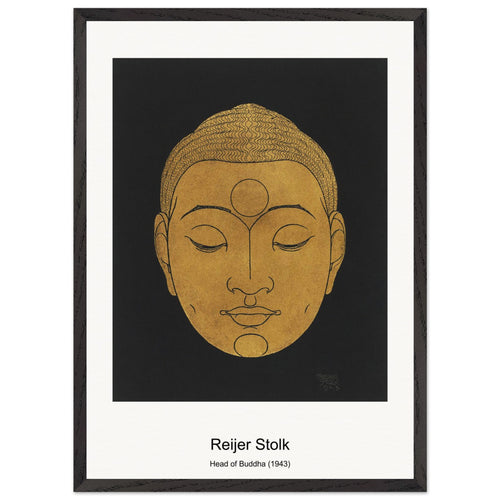 Head of Buddha (1943) by Reijer Stolk. Archival Print on Museum Quality Matte Paper. Premium Wood Framed Wall Art. Original Aspect Ratio