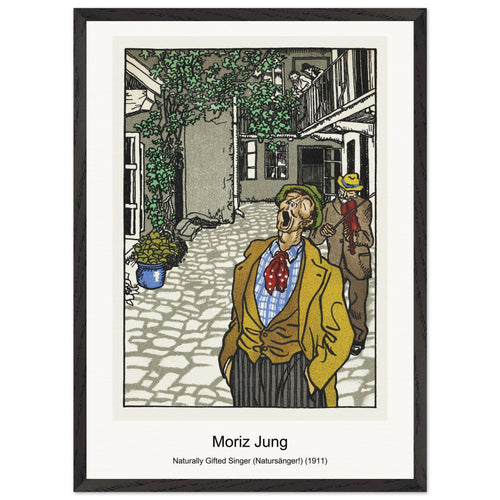 Viennese Café: On the Terrace (Wiener Café: Auf der Terasse) (1911) by Moriz Jung. Archival Print on Museum Quality Matte Paper. Premium Wood Framed Wall Art. Optimised Aspect Ratio.