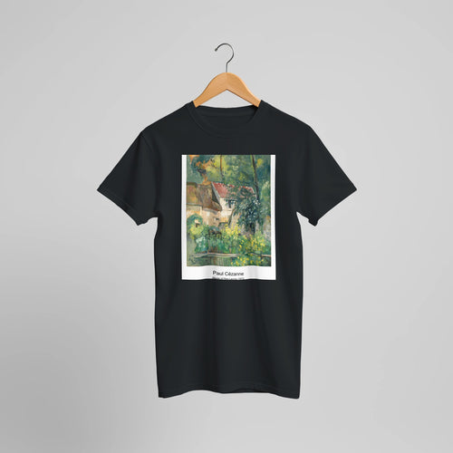 The Basket of Apples (ca. 1893) by Paul Cézanne. Custom Print on a 100% Airlume Combed and Ring-Spun Cotton Unisex Crewneck T-shirt Optimised Aspect Ratio.