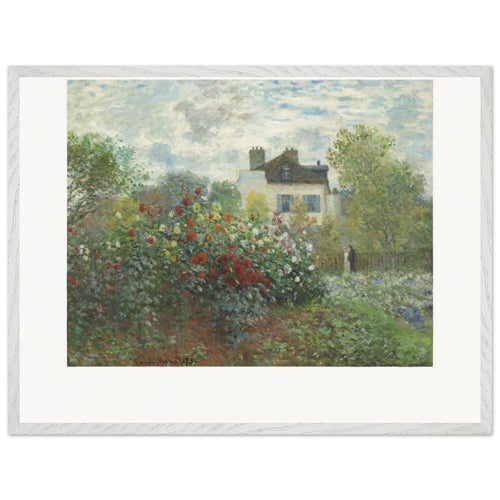 The Artist's Garden in Argenteuil (1873) by Claude Monet. Archival Print on Museum Quality Matte Paper. Premium Wood Framed Wall Art. Original Aspect Ratio