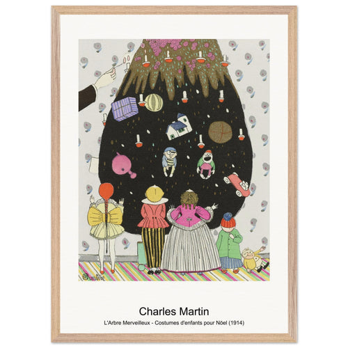 L'Arbre Merveilleux - Costumes d'enfants pour Nöel (1914) by Charles Martin. Archival Print on Museum Quality Matte Paper. Premium Wood Framed Wall Art. Original Aspect Ratio