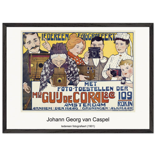 Iedereen fotografeert (1901) by Johann Georg van Caspel. Archival Print on Museum Quality Matte Paper. Premium Wood Framed Wall Art. Original Aspect Ratio