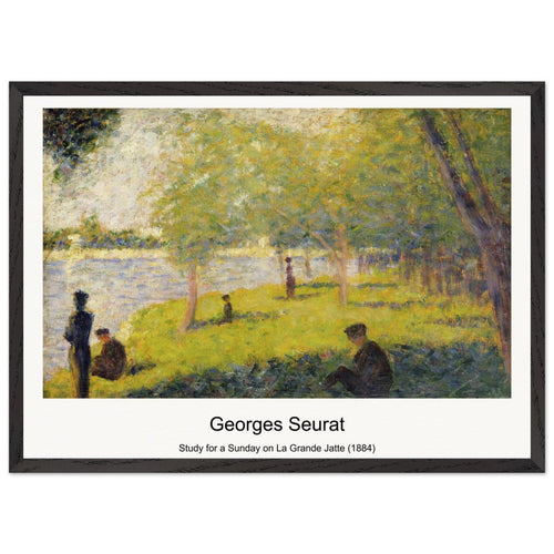 Study for a Sunday on La Grande Jatte (1884) by Georges Seurat. Archival Print on Museum Quality Matte Paper. Premium Wood Framed Wall Art. Original Aspect Ratio