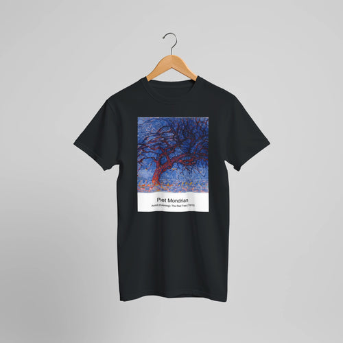 Drydock at Durgerdam (1898-1899) by Piet Mondrian. Custom Print on a 100% Airlume Combed and Ring-Spun Cotton Unisex Crewneck T-shirt Optimised Aspect Ratio.