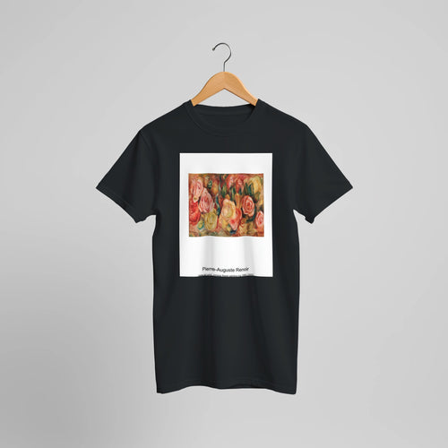 Montagne Sainte-Victoire (Paysage) (1889) by Pierre-Auguste Renoir. Custom Print on a 100% Airlume Combed and Ring-Spun Cotton Unisex Crewneck T-shirt Optimised Aspect Ratio.