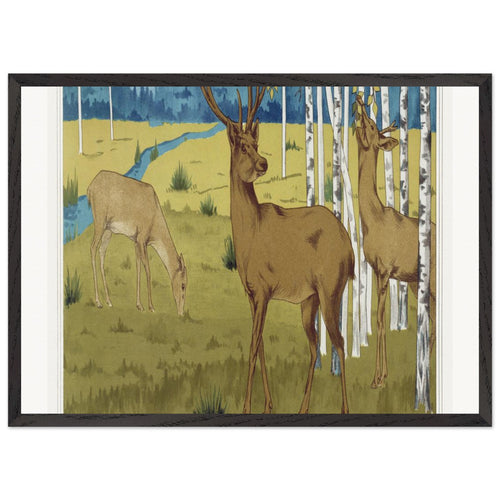 Cerfs from L'animal dans la décoration (1897) by Maurice Pillard Verneuil. Archival Print on Museum Quality Matte Paper. Premium Wood Framed Wall Art. Optimised Aspect Ratio.