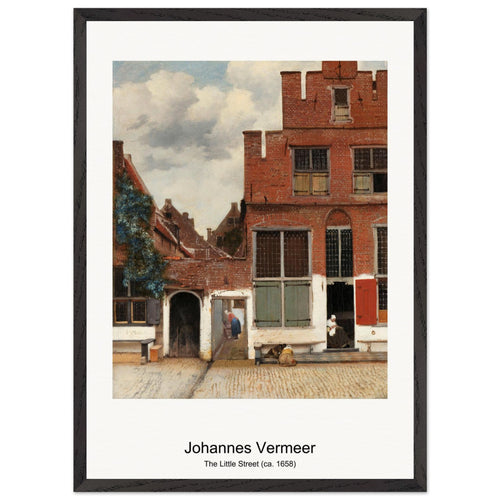 The Little Street (ca. 1658) by Johannes Vermeer. Archival Print on Museum Quality Matte Paper. Premium Wood Framed Wall Art. Original Aspect Ratio