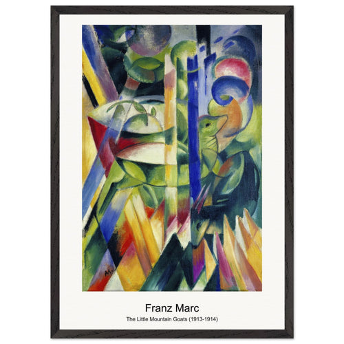 The Little Mountain Goats (1913-1914) by Franz Marc. Archival Print on Museum Quality Matte Paper. Premium Wood Framed Wall Art. Original Aspect Ratio