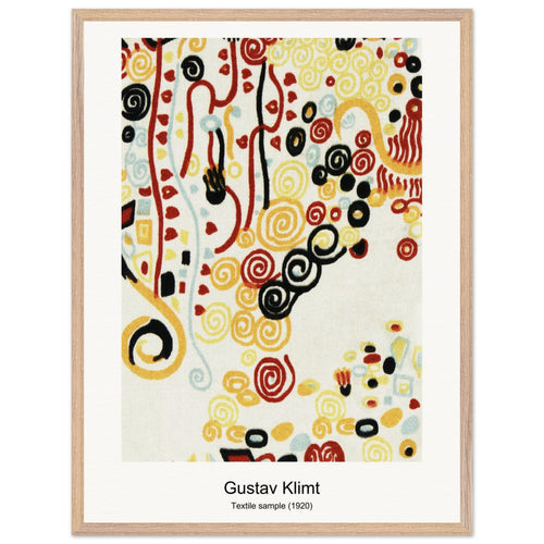 Textile sample (1920) by Gustav Klimt. Archival Print on Museum Quality Matte Paper. Premium Wood Framed Wall Art. Optimised Aspect Ratio.