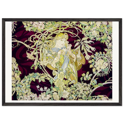 Femme à marguerite or Woman with Daisy (1898 or 1900) by Alphonse Maria Mucha. Archival Print on Museum Quality Matte Paper. Premium Wood Framed Wall Art. Original Aspect Ratio