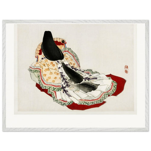 A lady in a kimono (1913) by Kōno Bairei. Archival Print on Museum Quality Matte Paper. Premium Wood Framed Wall Art. Original Aspect Ratio
