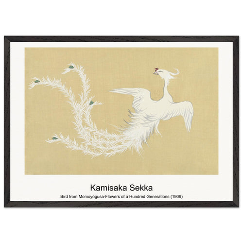 Bird from Momoyogusa-Flowers of a Hundred Generations (1909) by Kamisaka Sekka. Archival Print on Museum Quality Matte Paper. Premium Wood Framed Wall Art. Original Aspect Ratio