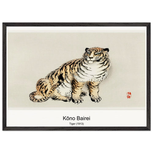 Tiger (1913) by Kōno Bairei. Archival Print on Museum Quality Matte Paper. Premium Wood Framed Wall Art. Optimised Aspect Ratio.