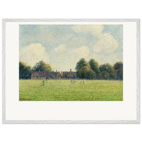Hampton Court Green (1874) by Camille Pissarro. Archival Print on Museum Quality Matte Paper. Premium Wood Framed Wall Art. Original Aspect Ratio