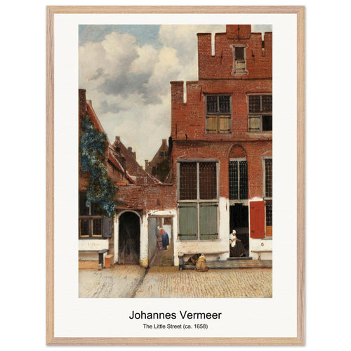 The Little Street (ca. 1658) by Johannes Vermeer. Archival Print on Museum Quality Matte Paper. Premium Wood Framed Wall Art. Optimised Aspect Ratio.