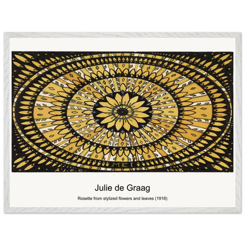 Rosette from stylized flowers and leaves (1918) by Julie de Graag. Archival Print on Museum Quality Matte Paper. Premium Wood Framed Wall Art. Optimised Aspect Ratio.