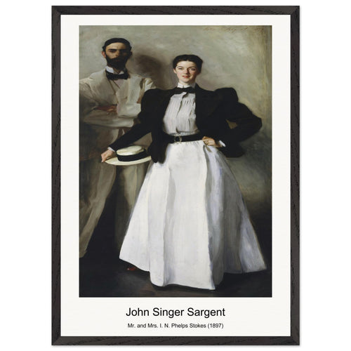 Mr. and Mrs. I. N. Phelps Stokes (1897) by John Singer Sargent. Archival Print on Museum Quality Matte Paper. Premium Wood Framed Wall Art. Optimised Aspect Ratio.