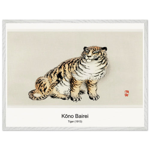Tiger (1913) by Kōno Bairei. Archival Print on Museum Quality Matte Paper. Premium Wood Framed Wall Art. Optimised Aspect Ratio.