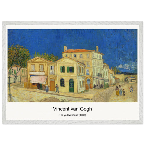 The yellow house (1888) by Vincent van Gogh. Archival Print on Museum Quality Matte Paper. Premium Wood Framed Wall Art. Original Aspect Ratio