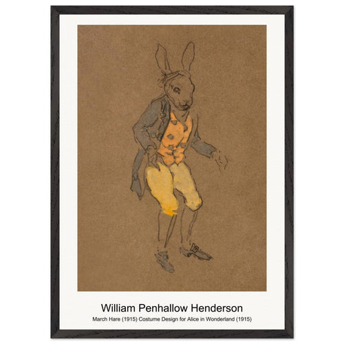 March Hare (1915) Costume Design for Alice in Wonderland (1915) by William Penhallow Henderson. Archival Print on Museum Quality Matte Paper. Premium Wood Framed Wall Art. Optimised Aspect Ratio.