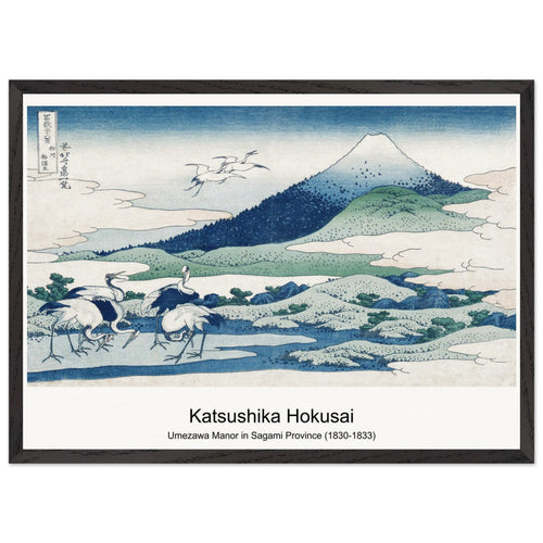 Umezawa Manor in Sagami Province (1830-1833) by Katsushika Hokusai. Archival Print on Museum Quality Matte Paper. Premium Wood Framed Wall Art. Optimised Aspect Ratio.