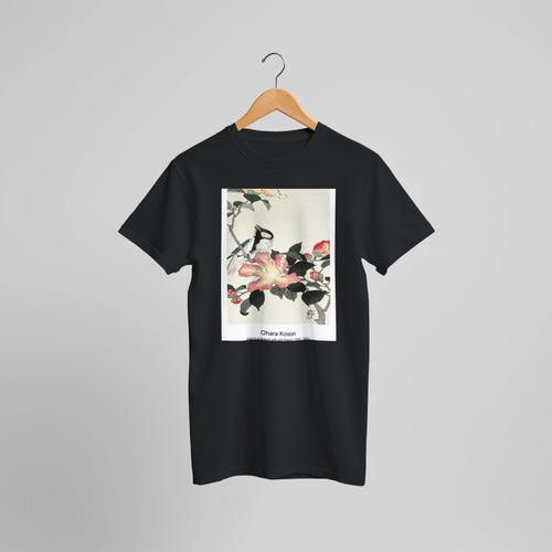 Two veil goldfish (1926) by Ohara Koson. Custom Print on a 100% Airlume Combed and Ring-Spun Cotton Unisex Crewneck T-shirt Optimised Aspect Ratio.