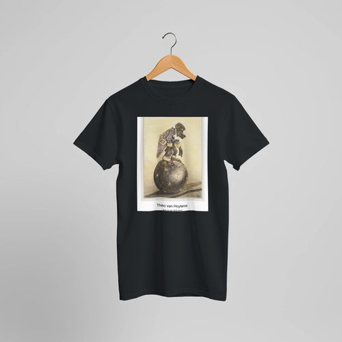 Twee zilverfazanten (1878-1905) by Theo van Hoytema. Custom Print on a 100% Airlume Combed and Ring-Spun Cotton Unisex Crewneck T-shirt Optimised Aspect Ratio.