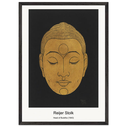 Head of Buddha (1943) by Reijer Stolk. Archival Print on Museum Quality Matte Paper. Premium Wood Framed Wall Art. Optimised Aspect Ratio.