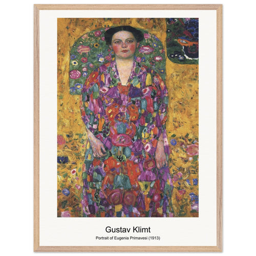 Portrait of Eugenia Primavesi (1913) by Gustav Klimt. Archival Print on Museum Quality Matte Paper. Premium Wood Framed Wall Art. Optimised Aspect Ratio.